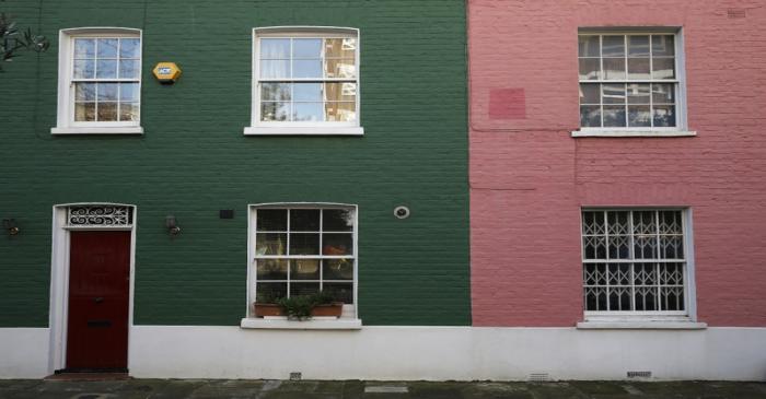 Houses are seen in London