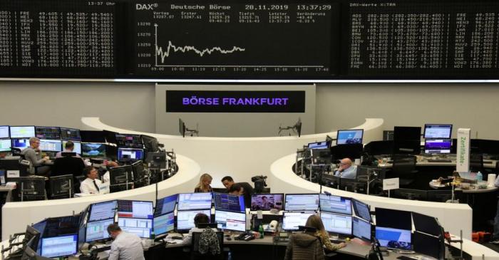 The German share price index DAX graph is pictured at the stock exchange in Frankfurt