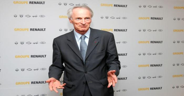 Chairman of Renault SA Jean-Dominique Senard attends a news conference at French carmaker