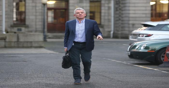 Michael O'Leary of Ryanair at the Four Courts in Dublin