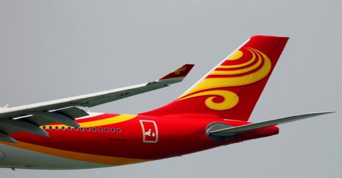 A Hong Kong Airlines Airbus A330-300 descends before landing at Hong Kong Airport in Hong Kong