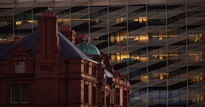 Offices in the Central Bank of Ireland are seen in the financial district in Dublin