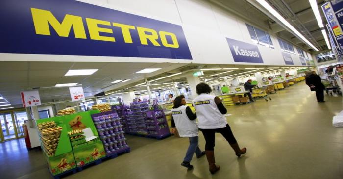 File photo of the checkout area of one of the top three cash and carry markets of Metro AG in