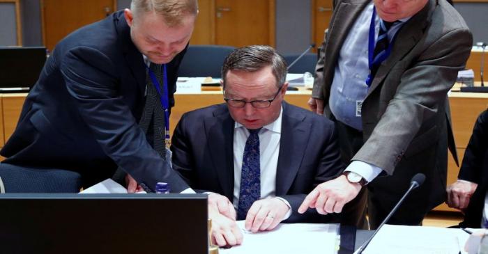 Finnish Finance Minister Lintila attends an EU finance ministers meeting in Brussels