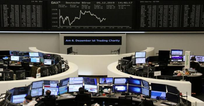 The German share price index DAX graph is pictured at the stock exchange in Frankfurt