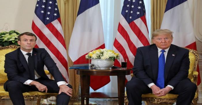 U.S. President Trump meets France's President Macron, ahead of the NATO summit, in London