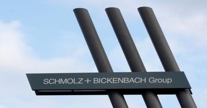 FILE PHOTO: Logo of steelmaker Schmolz + Bickenbach Group is seen in Emmenbruecke
