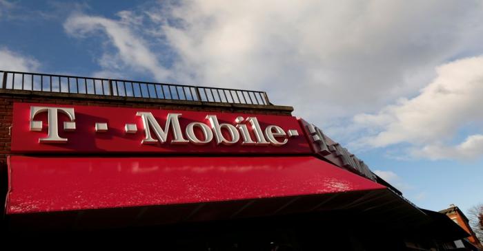 FILE PHOTO: A T-Mobile store is pictured in the Brooklyn borough of in New York