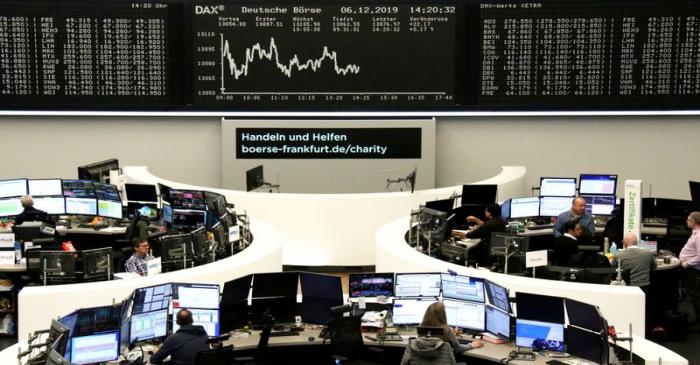 The German share price index DAX graph is pictured at the stock exchange in Frankfurt