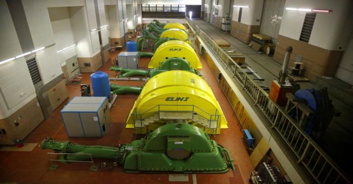 FILE PHOTO: Turbines are seen in the power plant Limberg of Austrian hydropower producer
