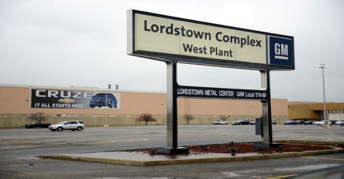 FILE PHOTO: A view of the entrance to the West Plant of the General Motors Lordstown Complex
