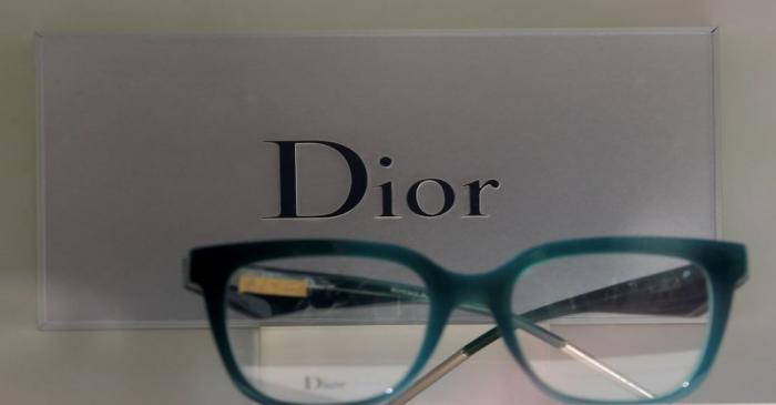 FILE PHOTO: Dior glasses are seen in a shop in Rome