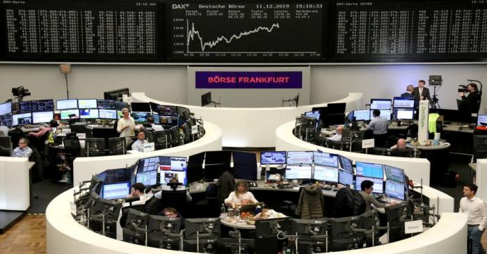 The German share price index DAX graph is pictured at the stock exchange in Frankfurt