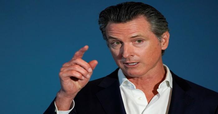 California governor Gavin Newsom speaks at a news conference in San Diego