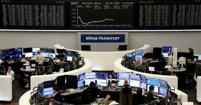 The German share price index DAX graph is pictured at the stock exchange in Frankfurt