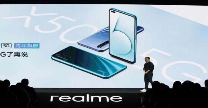 Realme CMO Xu attends product launch event of Realme X50 5G in Beijing