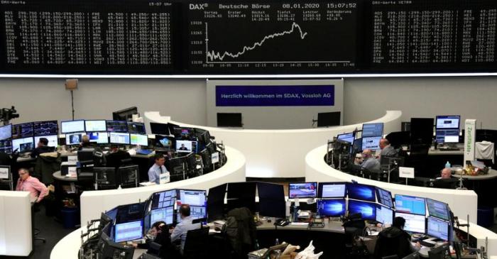 The German share price index DAX graph is pictured at the stock exchange in Frankfurt