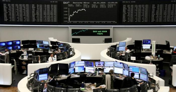 The German share price index DAX graph is pictured at the stock exchange in Frankfurt