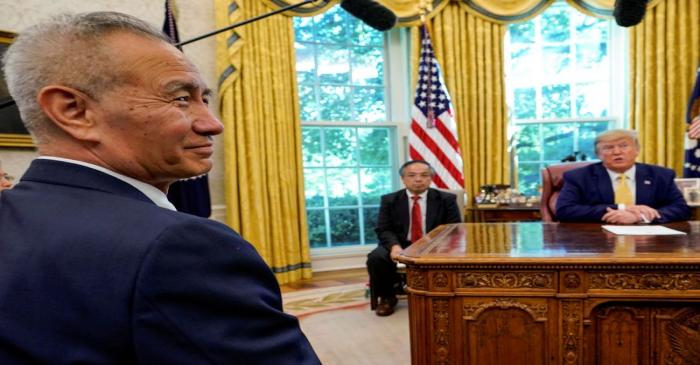 FILE PHOTO: U.S. President Trump meets with China's Vice Premier Liu at the White House in