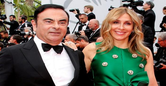 FILE PHOTO: Carlos Ghosn, Chairman and CEO of the Renault-Nissan Alliance, and his wife Carole