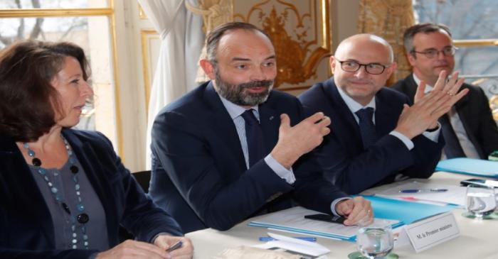 French government holds a new round of negotiations with labour union leaders in Paris