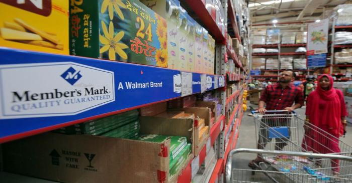 FILE PHOTO: Customers shop at a Walmart India's Best Price Modern Wholesale store in Jammu