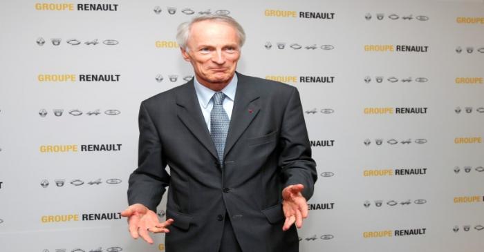 FILE PHOTO: Chairman of Renault SA Jean-Dominique Senard attends a news conference at French