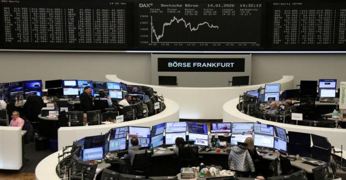 The German share price index DAX graph is pictured at the stock exchange in Frankfurt