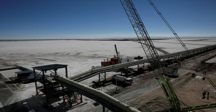 FILE PHOTO: A view of a portion of an industrial plant for potassium chloride, a product that