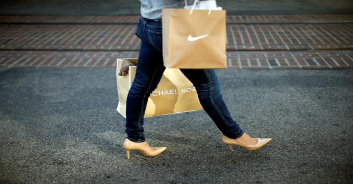 FILE PHOTO: Woman shops at The Grove mall in Los Angeles