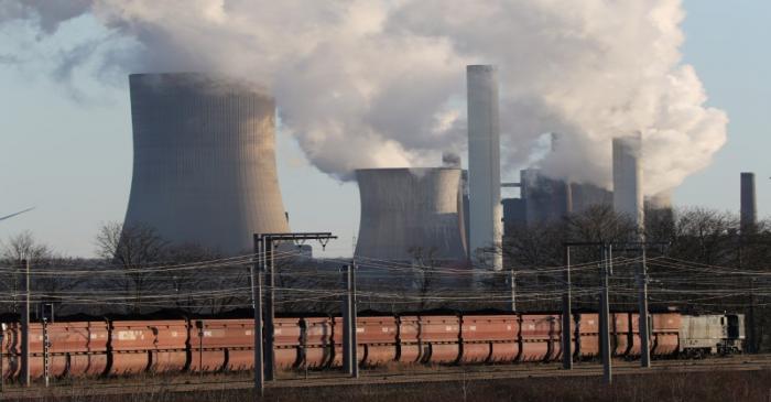 FILE PHOTO: Brown coal lorry near RWE coal power plant Niederaussem