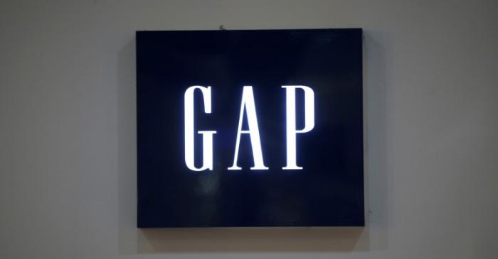 FILE PHOTO: Logo of GAP clothing retailer is seen at company's store at Tbilisi Mall in Tbilisi