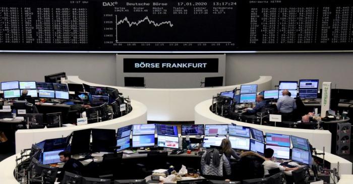 The German share price index DAX graph is pictured at the stock exchange in Frankfurt