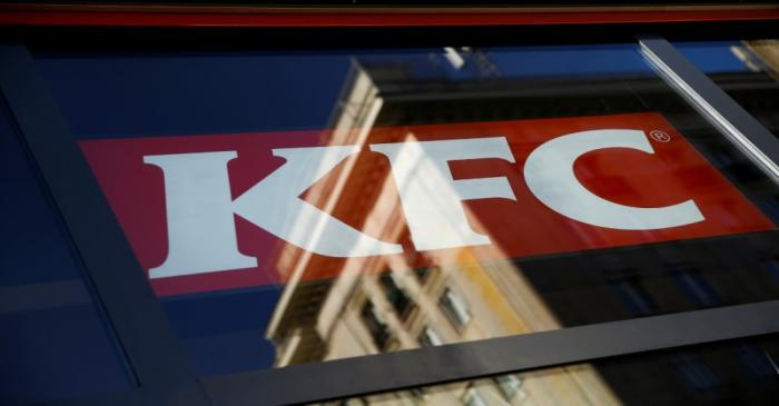KFC logo is seen in restaurant in Warsaw