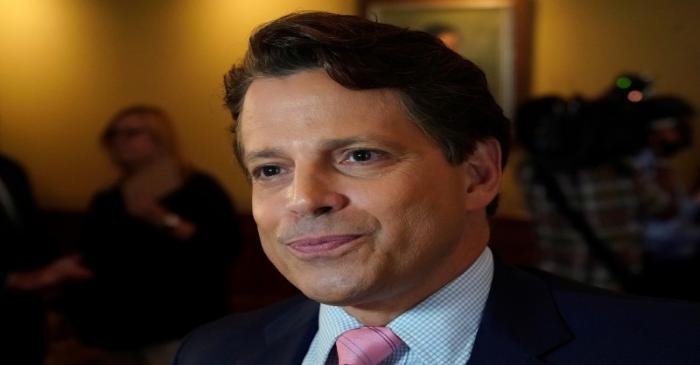 FILE PHOTO: Former White House communications director Scaramucci is pictured following a