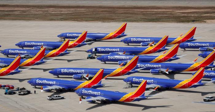 FILE PHOTO: FILE PHOTO: A number of grounded Southwest Airlines Boeing 737 MAX 8 aircraft are
