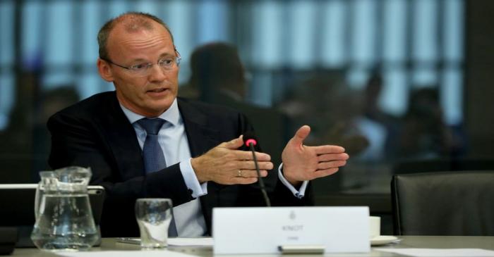 FILE PHOTO: ECB board member Klaas Knot appears at a Dutch parliamentary hearing in The Hague