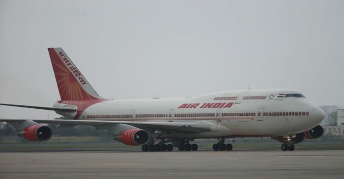 FILE PHOTO: An Air India plane carrying Indian Prime Minister Narendra Modi arrives at Qingdao