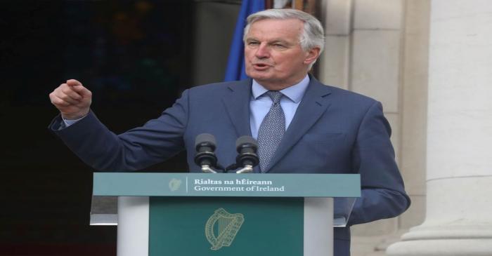Michel Barnier, the European Union's chief Brexit negotiator at Government Buildings in Dublin