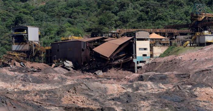FILE PHOTO: A view of a collapsed tailings dam owned by Brazilian mining company Vale SA, in