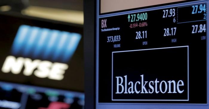 The ticker and trading information for Blackstone Group is displayed at the post where it is