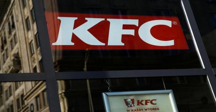 KFC logo is seen in restaurant in Warsaw