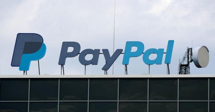 FILE PHOTO: The German headquarters of PayPal is pictured at Europarc Dreilinden business park