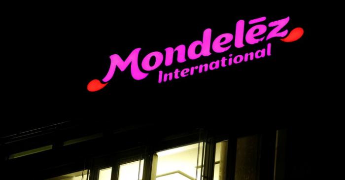 FILE PHOTO:  Logo of Mondelez International is seen in Opfikon