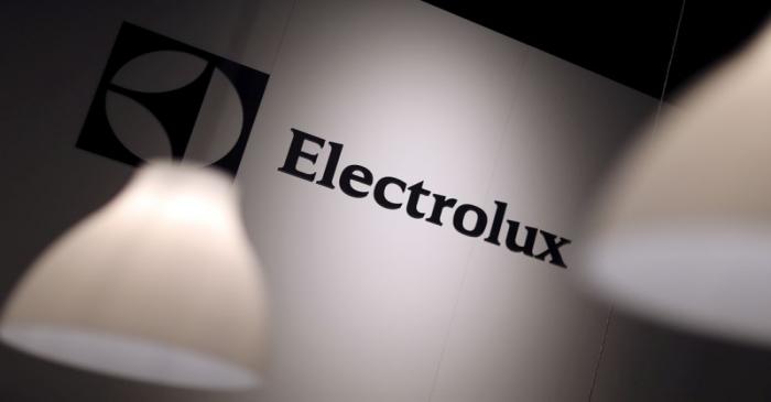 The Electrolux logo is seen during the IFA Electronics show in Berlin