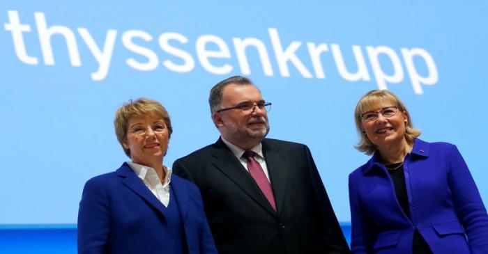 German steelmaker Thyssenkrupp AG annual shareholders meeting in Bochum