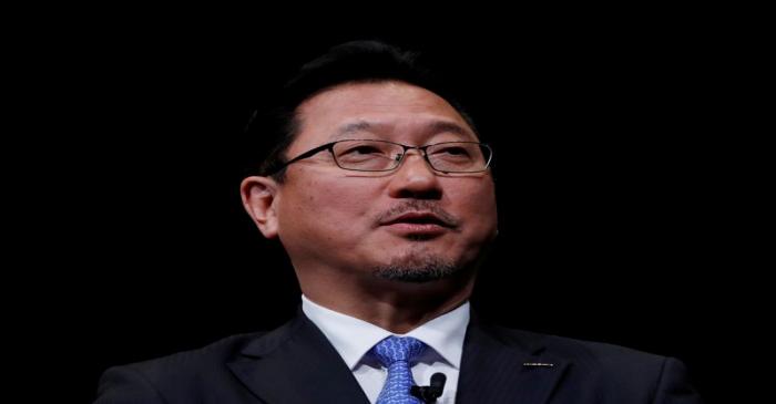 FILE PHOTO: Nissan Motor executive officer and vice-COO Jun Seki  speaks during a news