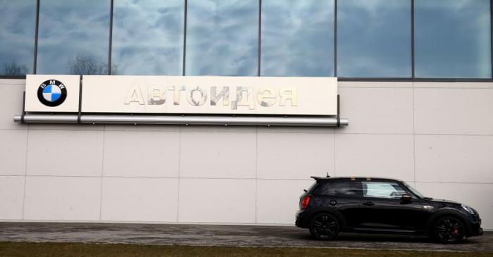 FILE PHOTO: A Mini car is seen at a BMW dealership in Minsk