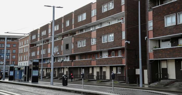 Council flats on Dominick Street Lower in Dublin