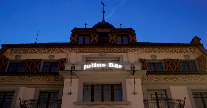 FILE PHOTO: The sign for Swiss bank Julius Baer is seen at a branch office in Luzern
